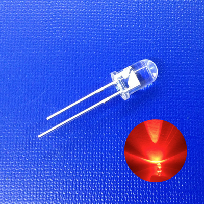 T1 3/4 5mm レッド 発光色 5mm LEDダイオード ターン信号指示器のための透明な丸頭