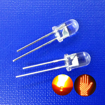 トラフィックライトシリーズ 超明るい黄色色 5mm LEDダイオード 595nm 11000mcd 30deg 黄色の点滅光