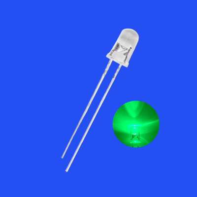 5mm 1.5Hz 12V 1/6 デューティサイクル 緑色 515-525nm 5000-7000mcd 丸型ヘッドレジスタ 統合フラッシングLED