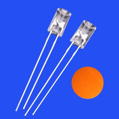 5mm 1.5Hz 1/12 デューティサイクル 12V オレンジ色 615nm 1200mcd 90deg レジスタ 統合 フランジェレス コンカブフラッシング LED