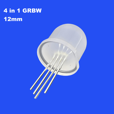 SK6812 12mm 4in1 GRGBW フルカラーディフューズラウンドヘッド 60度 アドレス可能なピクセル LEDダイオード